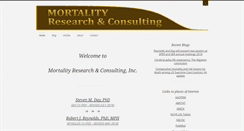 Desktop Screenshot of mortalityresearch.com