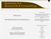 Tablet Screenshot of mortalityresearch.com